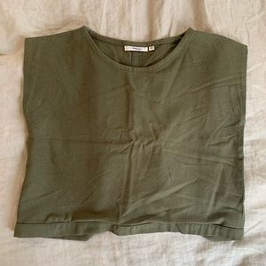 Only Child raw silk crop top